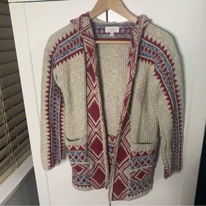 Lucky Brand Native Print Cardigan Sweater